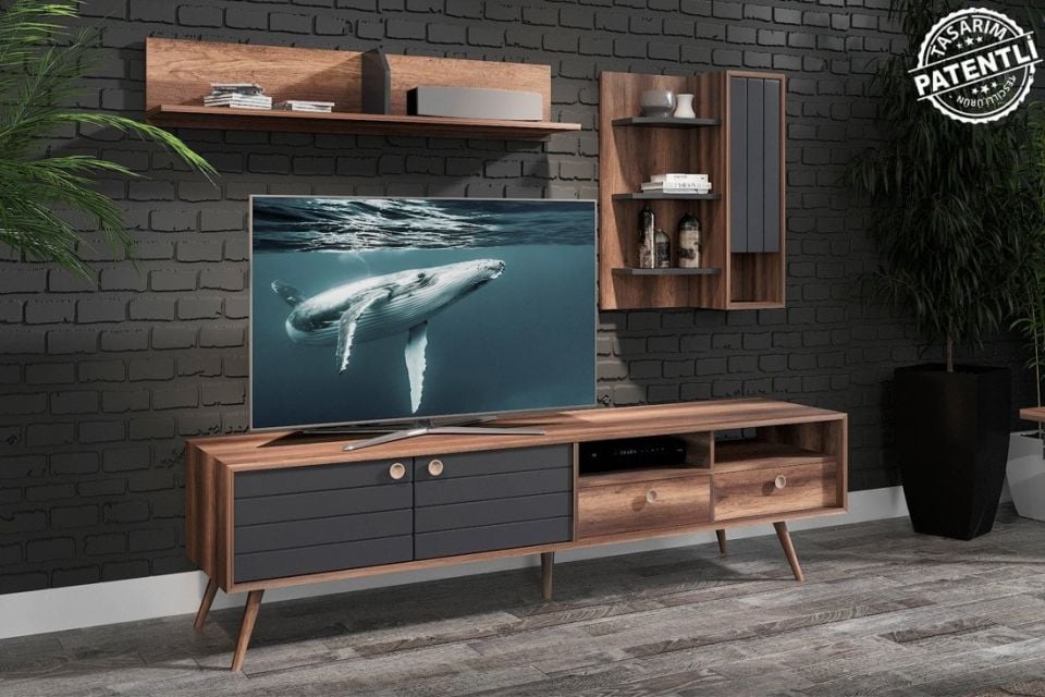 Bergama Tv Ünitesi Tv Ünite Üst Modül