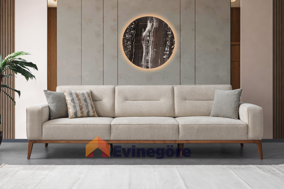 Astana Krem Koltuk Takımı Berjer