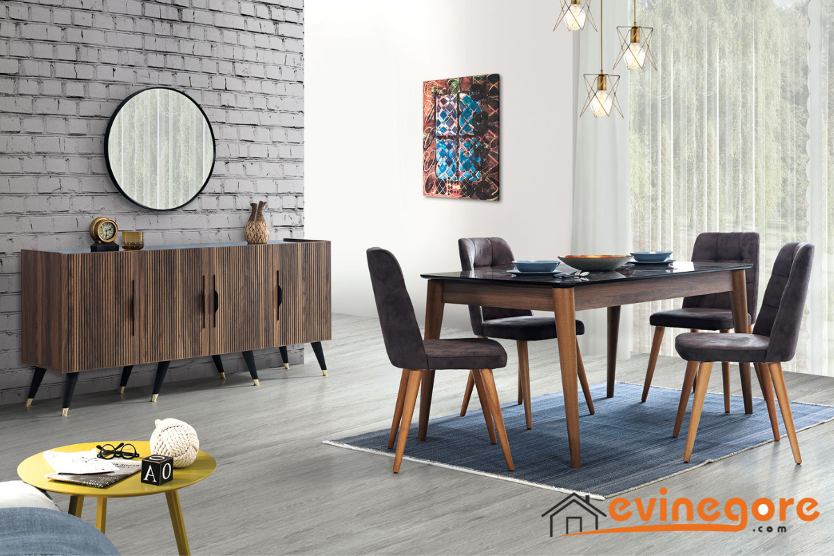 Cunda Ceviz Yemek Odası Konsol Aynası