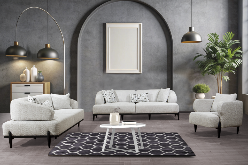 Roma Siyah Koltuk Takımı