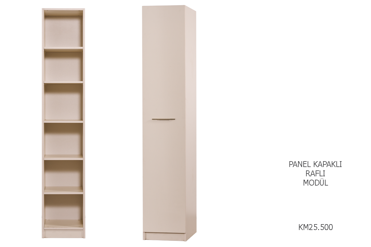Valeron Yatak Odası(Panel) Panel Kapaklı Raflı Modül (40 cm)
