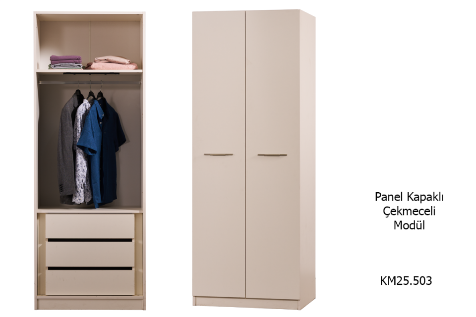 Valeron Yatak Odası(Panel) Panel Kapaklı Çekmeceli Modül (80 cm)