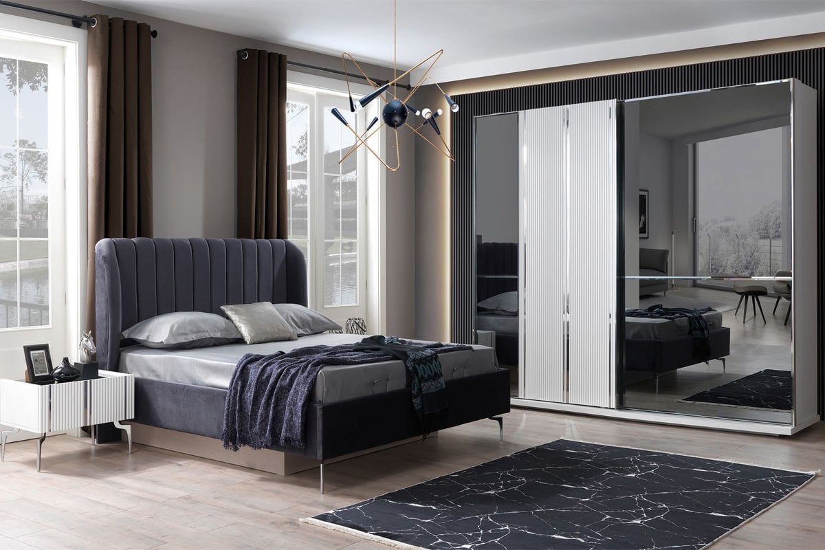 Lotus Yatak Odası Başlık+Bazalı Karyola