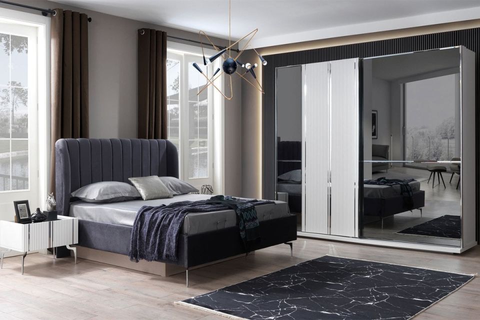 Lotus Yatak Odası Başlık+Bazalı Karyola