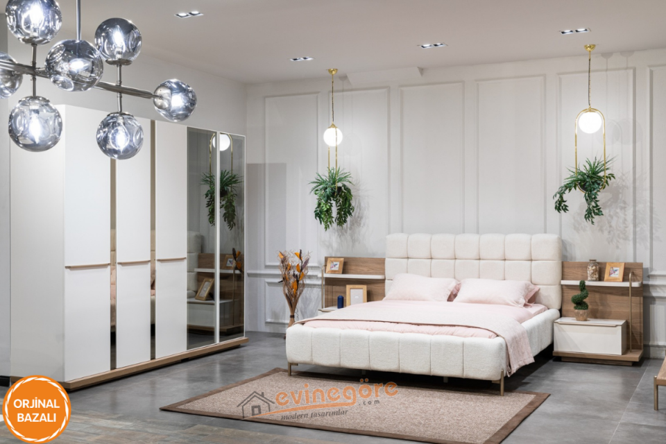 İsabella Yatak Odası Başlık+Bazasız Karyola