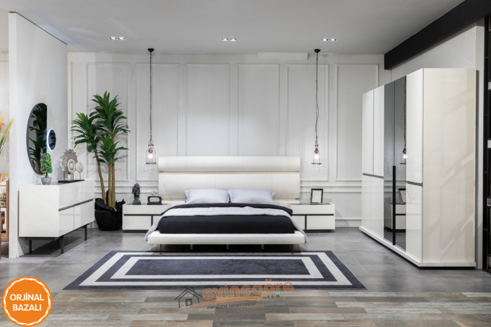 Pablo Yatak Odası Başlık+Bazasız Karyola