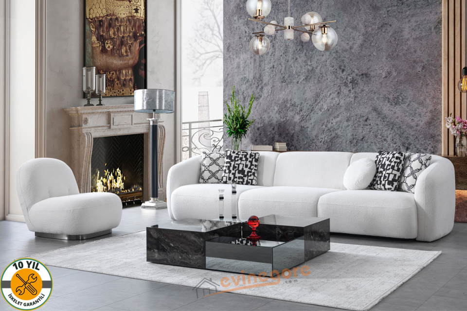 Kapris Koltuk Takımı Üçlü Koltuk (Sehpalı)