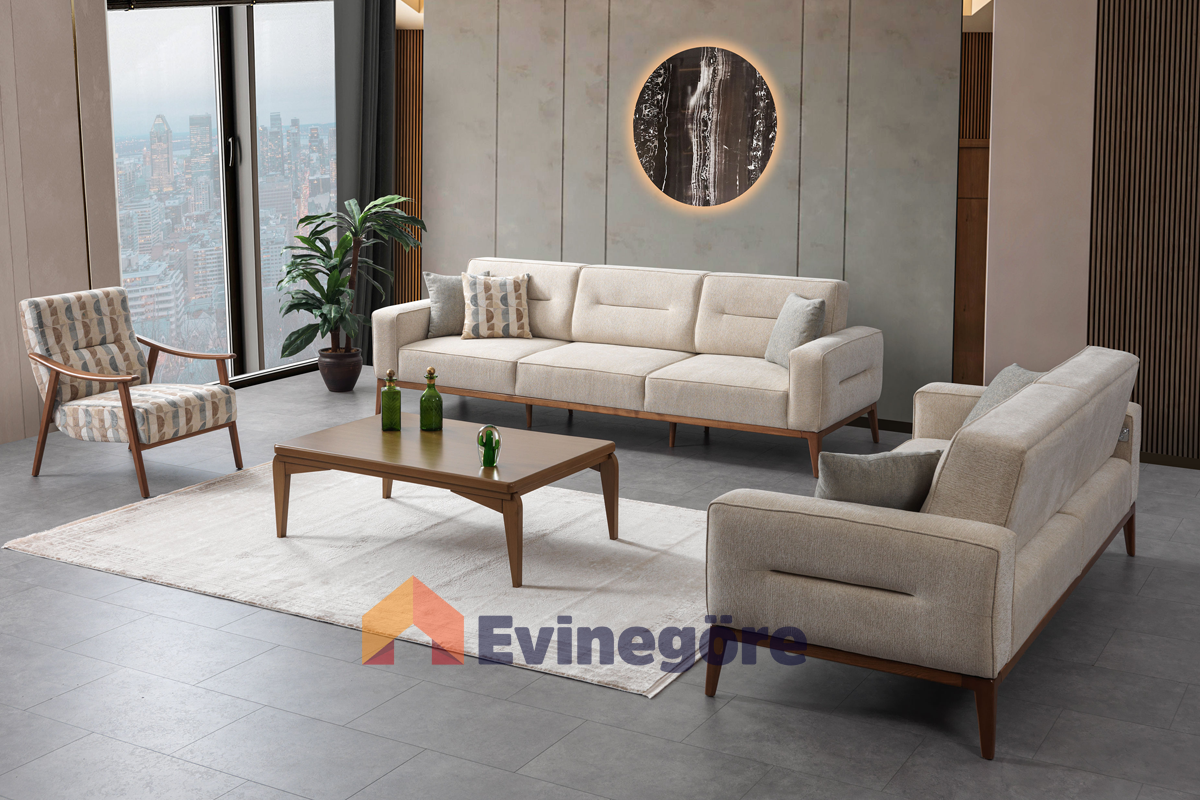 Astana Mavi Koltuk Takımı Berjer