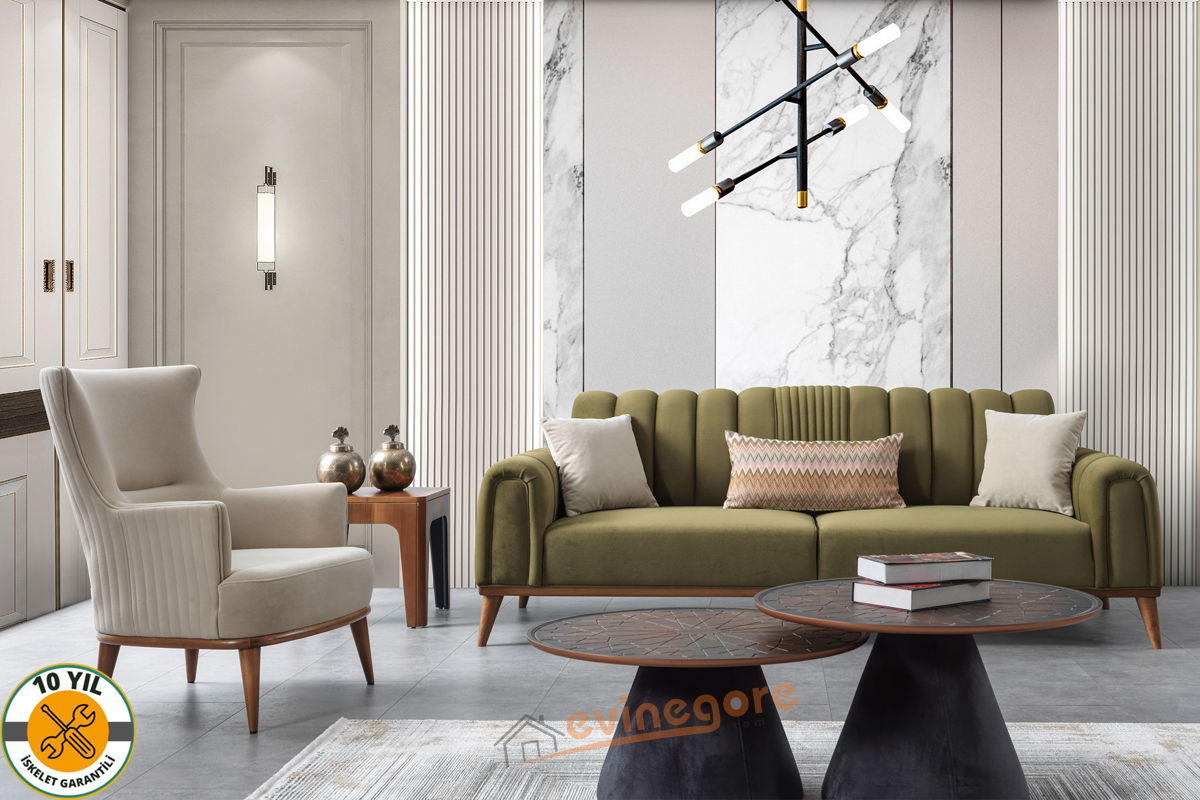 Venedik Koltuk Takımı Üçlü Koltuk