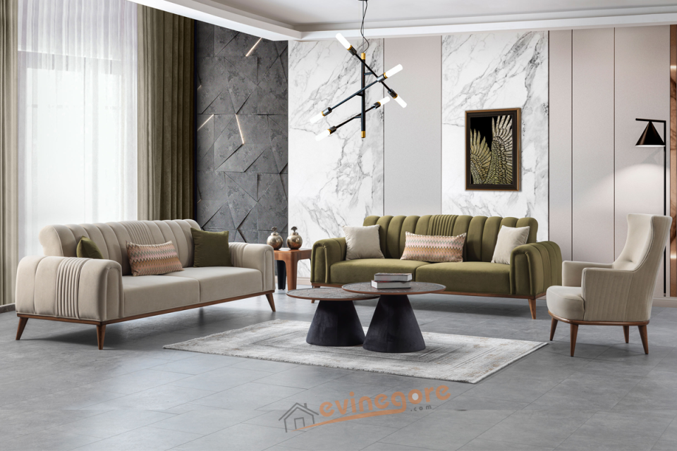 Venedik Koltuk Takımı Üçlü Koltuk